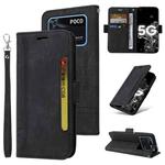 For Xiaomi Poco M4 Pro 4G BETOPNICE Dual-side Buckle Leather Phone Case(Black)