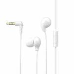WEKOME YA08 3.5mm Candy Color Music Wired Earphone(White)