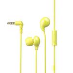 WEKOME YA08 3.5mm Candy Color Music Wired Earphone(Yellow)