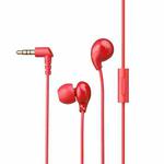 WEKOME YA08 3.5mm Candy Color Music Wired Earphone(Red)