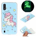 For Galaxy A01 Luminous TPU Mobile Phone Protective Case(Star Unicorn)