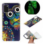 For Galaxy A41 Luminous TPU Mobile Phone Protective Case(Blue Owl)