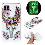 For Huawei P40 Lite Luminous TPU Mobile Phone Protective Case(Flower Deer)