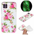 For Huawei P40 Lite Luminous TPU Mobile Phone Protective Case(Rose Flower)