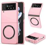 For Samsung Galaxy Z Flip4 Magsafe Magnetic Folding PC Phone Case(Pink)
