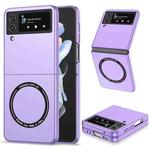 For Samsung Galaxy Z Flip4 Magsafe Magnetic Folding PC Phone Case(Purple)