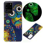 For Galaxy S20 Ultra Luminous TPU Mobile Phone Protective Case(Blue Owl)