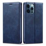 For iPhone 12 Pro Max LC.IMEEKE RFID Anti-theft Leather Phone Case(Blue)