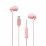 WEKOME YB02 SHQ Series In-Ear Sleep Wired Earphone, Plug Type:Type-C(Pink)