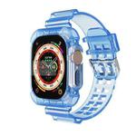 For Apple Watch Ultra 49mm Glacier Transparent TPU Integrated Watch Band(Blue)