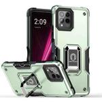 For T-Mobile REVVL 6 Pro 5G Ring Holder Non-slip Shockproof Armor Phone Case(Green)