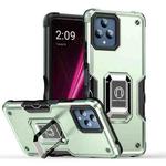 For T-Mobile REVVL 6 5G Ring Holder Non-slip Shockproof Armor Phone Case(Green)