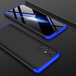 For Galaxy S20+ GKK Three Stage Splicing Full Coverage PC Case(Black+Blue)