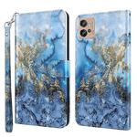 For Motorola Moto G32 3D Painting Pattern TPU + PU Leather Phone Case(Milky Way)