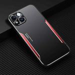 For iPhone 14 Blade Series TPU + Titanium Alloy Phone Case(Black Red)