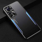 For Xiaomi Redmi K50 Ultra / 12T / 12T Pro Blade Series TPU + Titanium Alloy Phone Case(Black Blue)