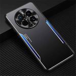 For Huawei Mate 50 Pro Blade Series TPU + Titanium Alloy Phone Case(Black Blue)