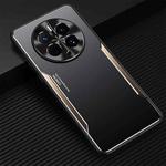 For Huawei Mate 50 Pro Blade Series TPU + Titanium Alloy Phone Case(Black Gold)
