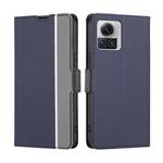 For Motorola Edge X30 Pro 5G / Edge 30 Ultra Twill Texture Side Buckle Leather Phone Case(Blue)