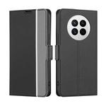 For Huawei Mate 50 Twill Texture Side Buckle Leather Phone Case(Black)