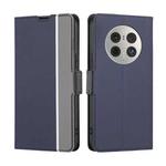 For Huawei Mate 50 Pro Twill Texture Side Buckle Leather Phone Case(Blue)