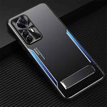 For Xiaomi Redmi K50 Ultra / 12T / 12T Pro Blade Series TPU + Titanium Alloy with Holder Phone Case(Black Blue)