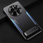 For Huawei Mate 50 Blade Series TPU + Titanium Alloy with Holder Phone Case(Black Blue)