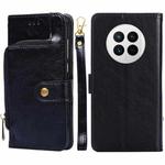 For Huawei Mate 50 Zipper Bag Flip Leather Phone Case(Black)