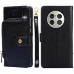 For Huawei Mate 50 Pro Zipper Bag Flip Leather Phone Case(Black)