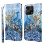 For Xiaomi Redmi 10A 3D Painting Pattern TPU + PU Leather Phone Case(Milky Way)