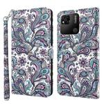 For Xiaomi Redmi 10A 3D Painting Pattern TPU + PU Leather Phone Case(Swirl Pattern)