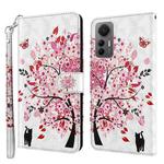 For Xiaomi 12 Lite 4G/5G 3D Painting Pattern TPU + PU Leather Phone Case(Cat Under The Tree)