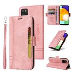 For Samsung Galaxy A03s 166mm BETOPNICE Dual-side Buckle Leather Phone Case(Pink)