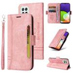 For Samsung Galaxy A22 4G EU Version BETOPNICE Dual-side Buckle Leather Phone Case(Pink)