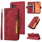 For Samsung Galaxy A32 5G BETOPNICE Dual-side Buckle Leather Phone Case(Red)