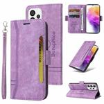 For Samsung Galaxy A73 5G BETOPNICE Dual-side Buckle Leather Phone Case(Purple)