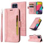 For Samsung Galaxy M53 5G BETOPNICE Dual-side Buckle Leather Phone Case(Pink)