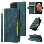For Samsung Galaxy S21 Ultra 5G BETOPNICE Dual-side Buckle Leather Phone Case(Green)