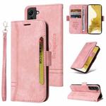 For Samsung Galaxy S22+ 5G BETOPNICE Dual-side Buckle Leather Phone Case(Pink)