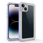 For iPhone 14 Acrylic + TPU Shockproof Phone Case(Light Purple + Grey)