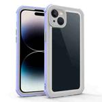 For iPhone 14 Plus Acrylic + TPU Shockproof Phone Case(Light Purple + Grey)