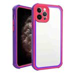 For iPhone 11 Pro Acrylic + TPU Shockproof Phone Case(Blue Purple + Rose Red)