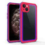 For iPhone 11 Acrylic + TPU Shockproof Phone Case(Blue Purple + Rose Red)