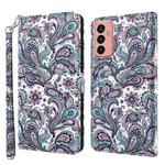For Samsung Galaxy M13 4G 3D Painting Pattern TPU + PU Leather Phone Case(Swirl Pattern)