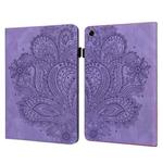 For Xiaomi Redmi Pad 10.61 2022 Peacock Embossed Pattern Leather Tablet Case(Purple)
