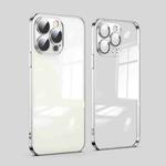 For iPhone 14 Pro Max Dustproof Glass Lens Protection Electroplating Phone Case(Silver)