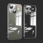 For iPhone 13 Dustproof Glass Lens Protection Electroplating Phone Case(Black)