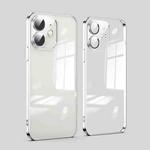 For iPhone 12 Dustproof Glass Lens Protection Electroplating Phone Case(Silver)