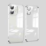 For iPhone 11 Dustproof Glass Lens Protection Electroplating Phone Case(Silver)