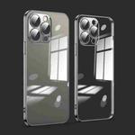 For iPhone 11 Pro Max Dustproof Glass Lens Protection Electroplating Phone Case(Black)